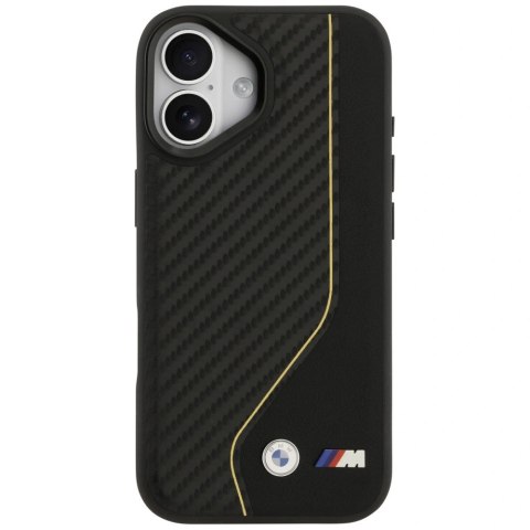 Etui BMW M Carbon Line & Logo MagSafe na iPhone 17 - żółte
