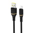 Kabel Dudao L25L 30W USB-A - Lightning z oplotem z miękkiego silikonu Lightning 1m - czarny