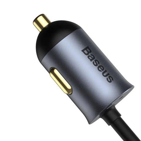 Ładowarka samochodowa Baseus Share Together 120W wieloportowa 2x USB-A + 2x USB-C - szara