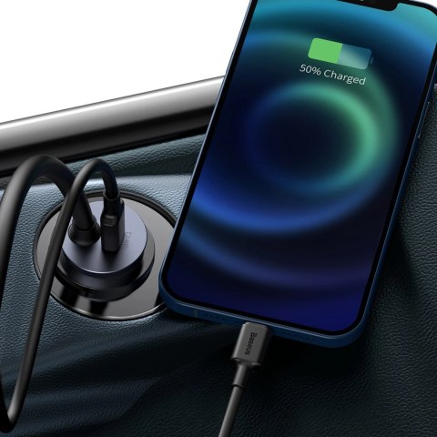 Ładowarka samochodowa Baseus Share Together 120W wieloportowa 2x USB-A + 2x USB-C - szara