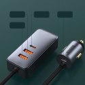 Ładowarka samochodowa Baseus Share Together 120W wieloportowa 2x USB-A + 2x USB-C - szara