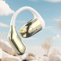 Słuchawka zauszna Dudao U4Pro Bluetooth uniwersalna do obu uszu - beżowo-złota
