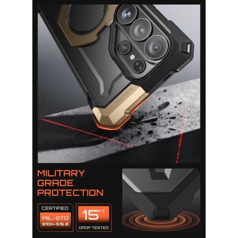 Etui Supcase UB Grip Mag MagSafe na Samsung Galaxy S26 Ultra - czarno-brązowe