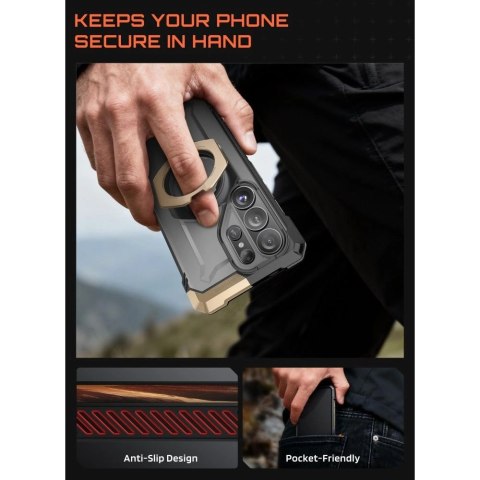 Etui Supcase UB Grip Mag MagSafe na Samsung Galaxy S26 Ultra - czarno-brązowe