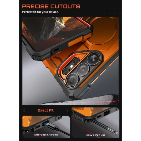 Etui Supcase UB Grip Mag MagSafe na Samsung Galaxy S26 Ultra - pomarańczowo-czarne