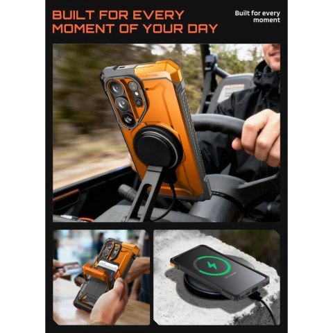 Etui Supcase UB Grip Mag MagSafe na Samsung Galaxy S26 Ultra - pomarańczowo-czarne