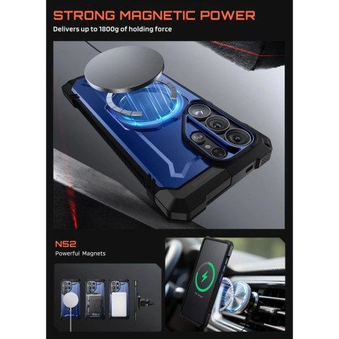 Etui Supcase UB Grip Mag MagSafe na Samsung Galaxy S26 - granatowo-czarne