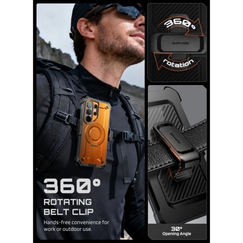 Etui Supcase Unicorn Beetle Pro Mag MagSafe 2-set na Samsung Galaxy S26 Ultra - czarno-pomarańczowe