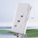 Powerbank Dudao K11 Pro 20000mAh z wbudowanymi kablami - biały