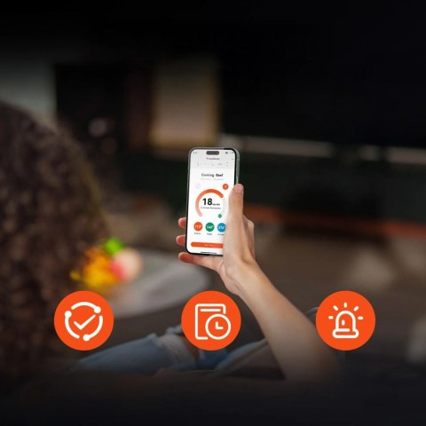 Termometr kuchenny Meatmeet Pro smart z aplikacją Bluetooth/WiFi grill piekarnik wędzarnia - czarny