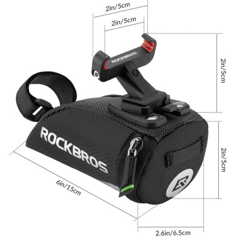 Torba rowerowa Rockbros C28BK pod siodełko - czarna