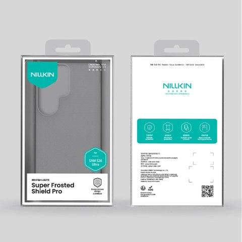Etui Nillkin Super Frosted Shield Pro na Samsung Galaxy S26 Ultra - półprzezroczysto-czarne