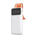 Dudao K6Pro uniwersalny powerbank 10000mAh z kablem USB USB Typ C Lightning - biały (K6Pro-white)
