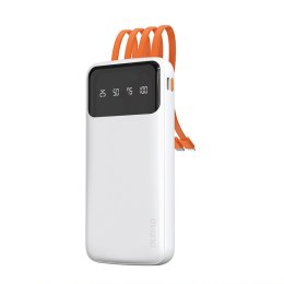 Dudao K6Pro uniwersalny powerbank 10000mAh z kablem USB USB Typ C Lightning - biały (K6Pro-white)