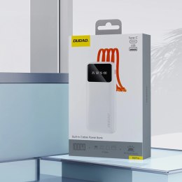 Dudao K6Pro uniwersalny powerbank 10000mAh z kablem USB USB Typ C Lightning - biały (K6Pro-white)