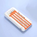 Dudao K6Pro uniwersalny powerbank 10000mAh z kablem USB USB Typ C Lightning - biały (K6Pro-white)