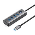 Hub Orico PDD4U-U3 4x USB-A 3.0 - szary