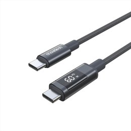 Kabel Choetech XCC-1068 PD 60 W USB-C - USB-C z wyświetlaczem 1.2 m - czarny