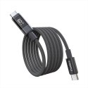 Kabel Choetech XCC-1068 PD 60 W USB-C - USB-C z wyświetlaczem 1.2 m - czarny