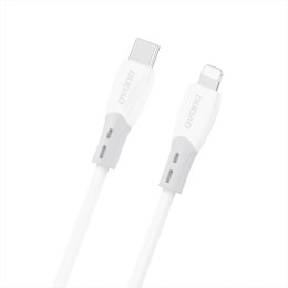 Kabel Dudao L25SX 30 W USB-C - Lightning z miękkim silikonowym oplotem 2 m - biały