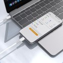 Kabel Dudao L25SC 60 W USB-C - USB-C z miękkim silikonowym oplotem 1 m - biały