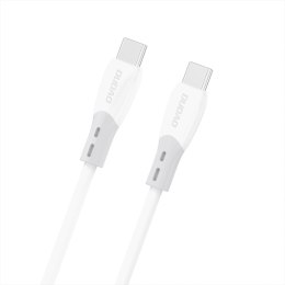 Kabel Dudao L25SC 60 W USB-C - USB-C z miękkim silikonowym oplotem 2 m - biały