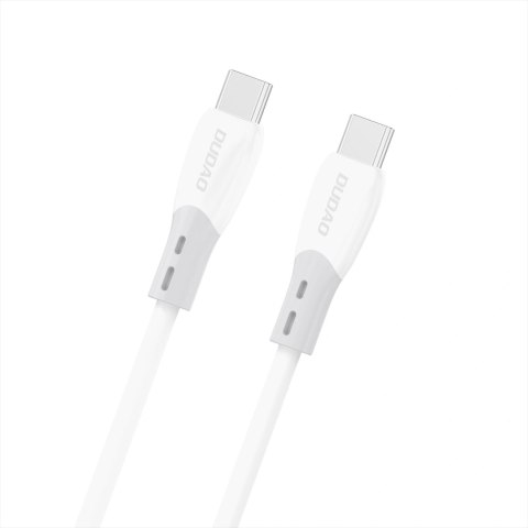 Kabel Dudao L25SC 60 W USB-C - USB-C z miękkim silikonowym oplotem 2 m - biały