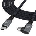 Kabel kątowy Wozinsky WPS3-UY41S USB-C Thunderbolt 4 240W 1m 4K - czarny