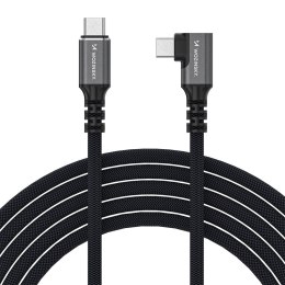 Kabel kątowy Wozinsky WPS3-UY41S USB-C Thunderbolt 4 240W 1m 4K - czarny