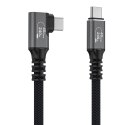 Kabel kątowy Wozinsky WPS3-UY41S USB-C Thunderbolt 4 240W 1m 4K - czarny