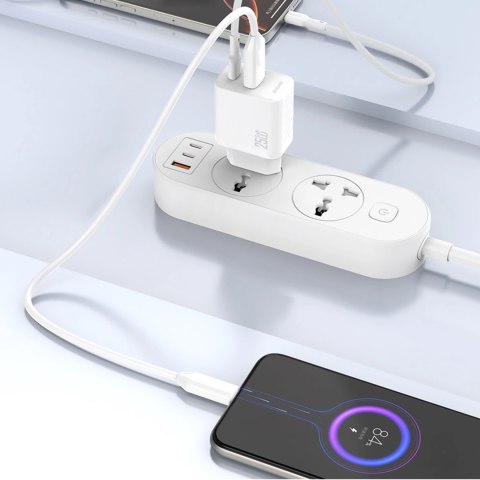 Ładowarka Dudao A26TEU GaN 25W USB-A, USB-C - biała