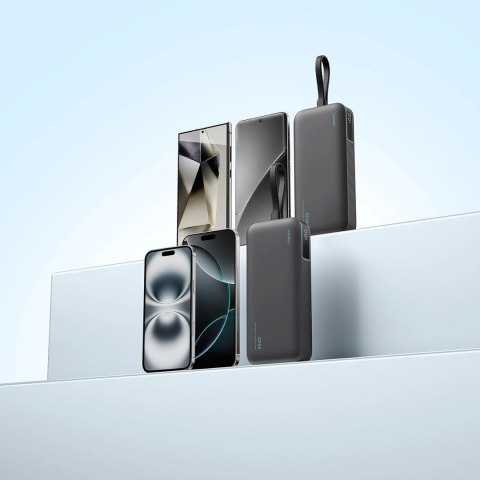 Powerbank Cuktech LPB200N 40W 20000mAh ze zintegrowanym kablem - szary