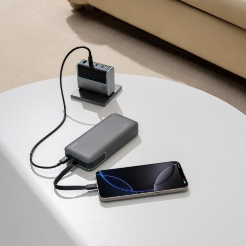 Powerbank Cuktech LPB200N 40W 20000mAh ze zintegrowanym kablem - szary