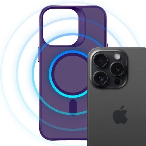Etui 3mk Smoke MagCase na iPhone 16 Pro Max - fioletowe-półprzezroczyste