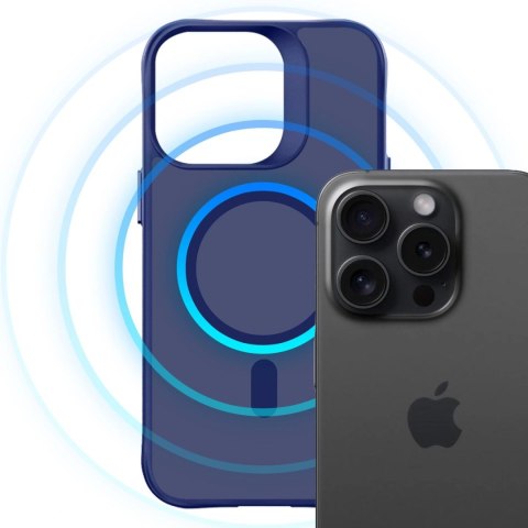 Etui 3mk Smoke MagCase na iPhone 16 Pro Max - niebieskie-półprzezroczyste