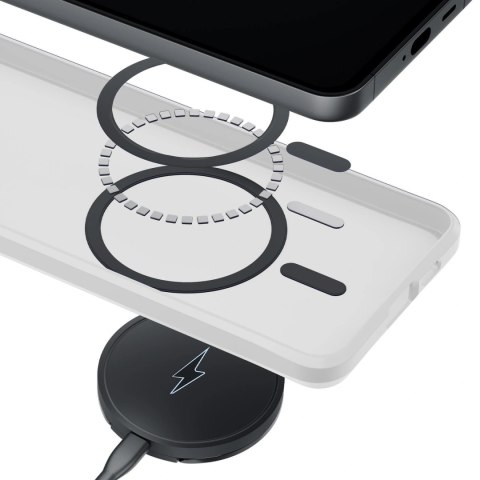 Etui 3mk Smoke MagCase na iPhone 17 - białe-półprzezroczyste