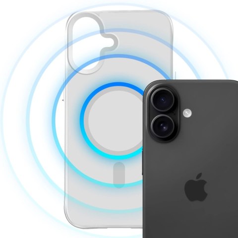 Etui 3mk Smoke MagCase na iPhone 17 - białe-półprzezroczyste