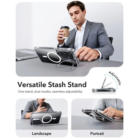 Etui ESR Classic Hybrid Kickstand MagSafe na Samsung Galaxy S26 - przezroczyste