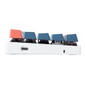 Klawiatura gamingowa Machenike K500-B61 przewodowa mechaniczna podświetlana Red Switch - biało-niebieska
