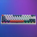 Klawiatura gamingowa Machenike K500-B61 przewodowa mechaniczna podświetlana Red Switch - biało-niebieska