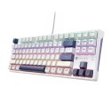 Klawiatura gamingowa Machenike K500B-B87 przewodowa mechaniczna podświetlana Red Switch - biała