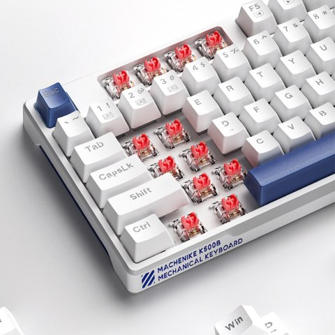 Klawiatura gamingowa Machenike K500B-B87 przewodowa mechaniczna podświetlana Red Switch - biała