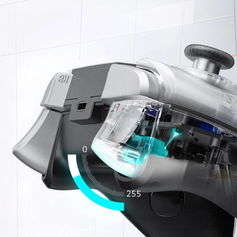 Kontroler do gier Machenike G5Pro Max bezprzewodowy ze stacją ładującą - szary