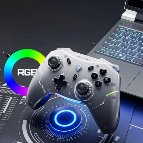 Kontroler do gier Machenike G5Pro Max bezprzewodowy ze stacją ładującą - szary