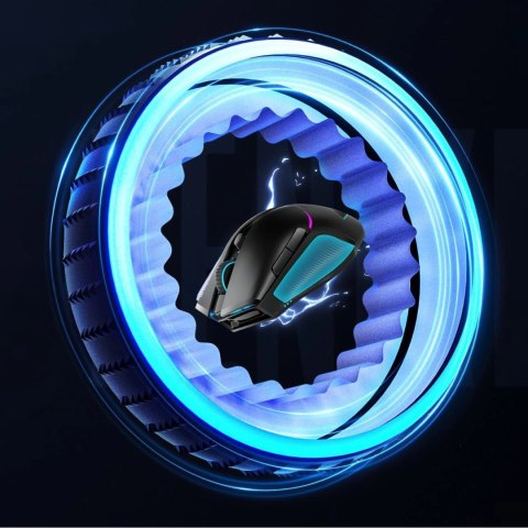 Mysz gamingowa Machenike L8 Pro bezprzewodowa ze stacją ładującą - czarna