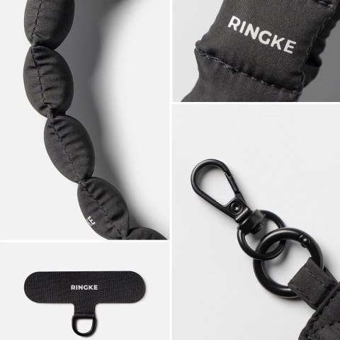 Smycz do telefonu Ringke Holder & Puffer Hand Strap - czarna