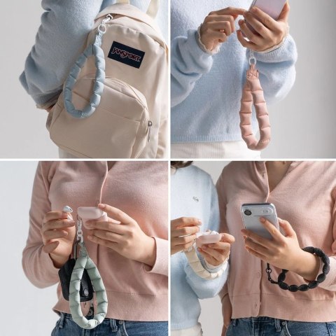 Smycz do telefonu Ringke Holder & Puffer Hand Strap - różowa