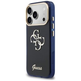 Etui Guess IML 4G Script Metal na iPhone 17 Pro Max - niebieskie