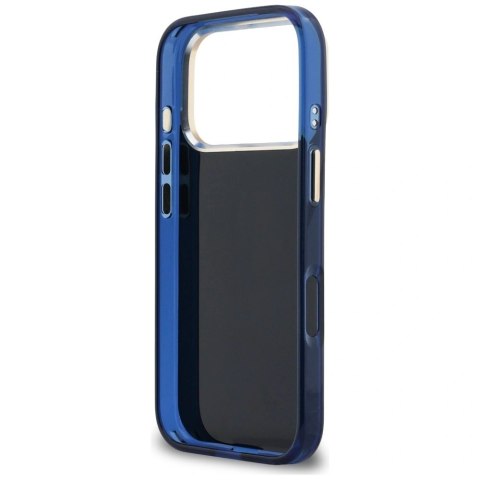 Etui Guess IML 4G Script Metal na iPhone 17 Pro - niebieskie