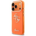 Etui Guess IML 4G Script Metal na iPhone 17 Pro - pomarańczowe